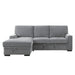 Morelia 2-Piece Sectional with Pull-out Bed and Left Chaise with Hidden Storage in Gray - 9468DG*2LC2R - FAMSA Furniture (TX)