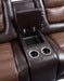 Briscoe Double Glider Reclining Loveseat with Center Console in Brown - 9470BR-2 - FAMSA Furniture (TX)