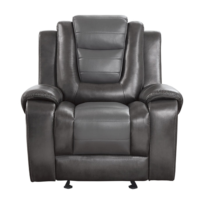 Briscoe Glider Reclining Chair in Gray - 9470GY-1 - FAMSA Furniture (TX)