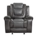 Briscoe Glider Reclining Chair in Gray - 9470GY-1 - FAMSA Furniture (TX)