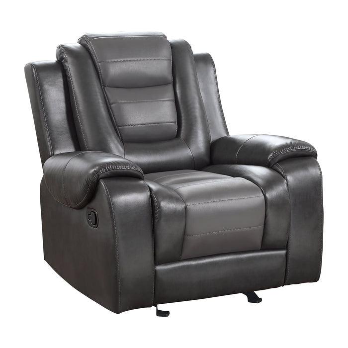 Briscoe Glider Reclining Chair in Gray - 9470GY-1 - FAMSA Furniture (TX)