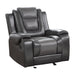 Briscoe Glider Reclining Chair in Gray - 9470GY-1 - FAMSA Furniture (TX)