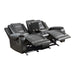 Briscoe Double Glider Reclining Loveseat with Center Console in Gray - 9470GY-2 - FAMSA Furniture (TX)