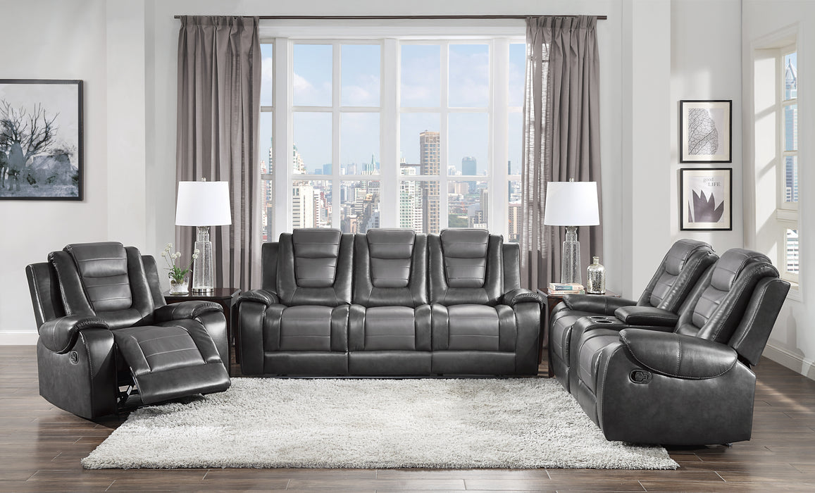 Briscoe Glider Reclining Chair in Gray - 9470GY-1 - FAMSA Furniture (TX)