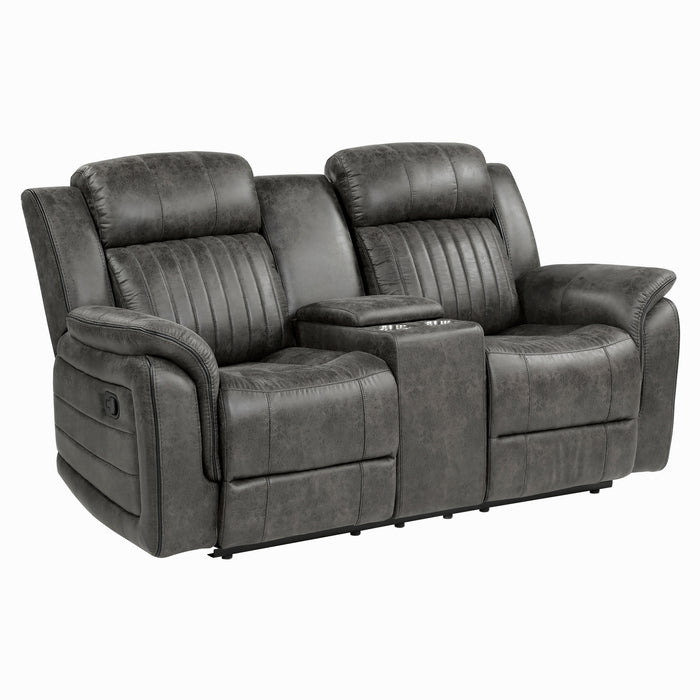 9479BRG-2 DOUBLE RECLINING LOVE SEAT WITH CENTER CONSOLE image