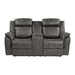 9479BRG-2 DOUBLE RECLINING LOVE SEAT WITH CENTER CONSOLE image