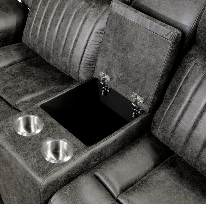 9479BRG-2 DOUBLE RECLINING LOVE SEAT WITH CENTER CONSOLE image