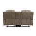 Centeroak Double Reclining Loveseat with Center Console in Brown - 9479SDB-2 - FAMSA Furniture (TX)