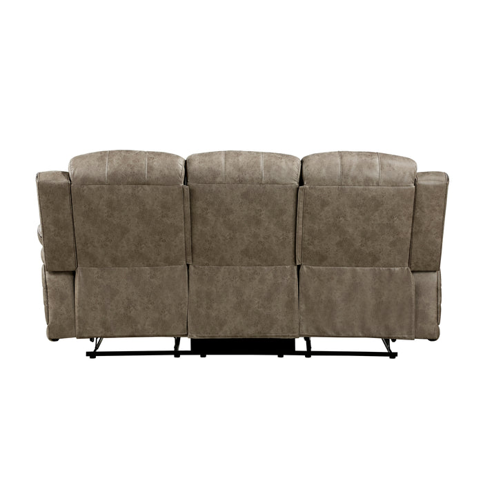 Centeroak Double Reclining Sofa in Brown - 9479SDB-3 - FAMSA Furniture (TX)