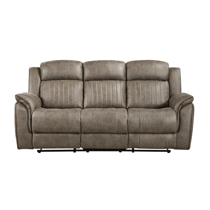 Centeroak Double Reclining Sofa in Brown - 9479SDB-3 - FAMSA Furniture (TX)