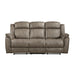 Centeroak Double Reclining Sofa in Brown - 9479SDB-3 - FAMSA Furniture (TX)