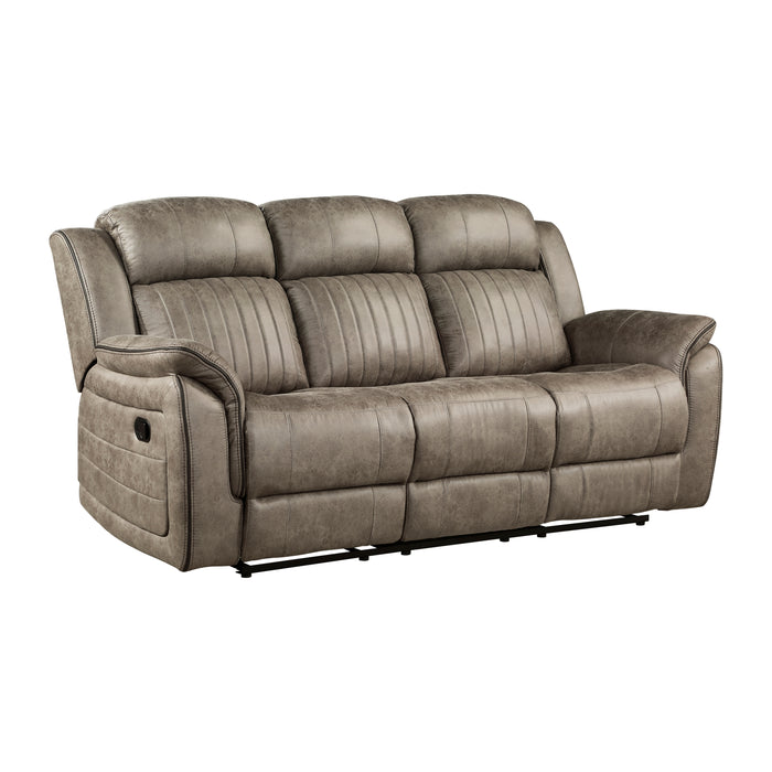 Centeroak Double Reclining Sofa in Brown - 9479SDB-3 - FAMSA Furniture (TX)
