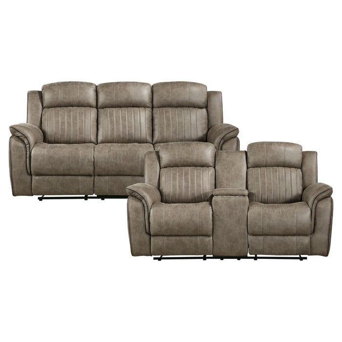 Centeroak 2pc Set: Sofa, Love in Brown - 9479SDB*2 - FAMSA Furniture (TX)
