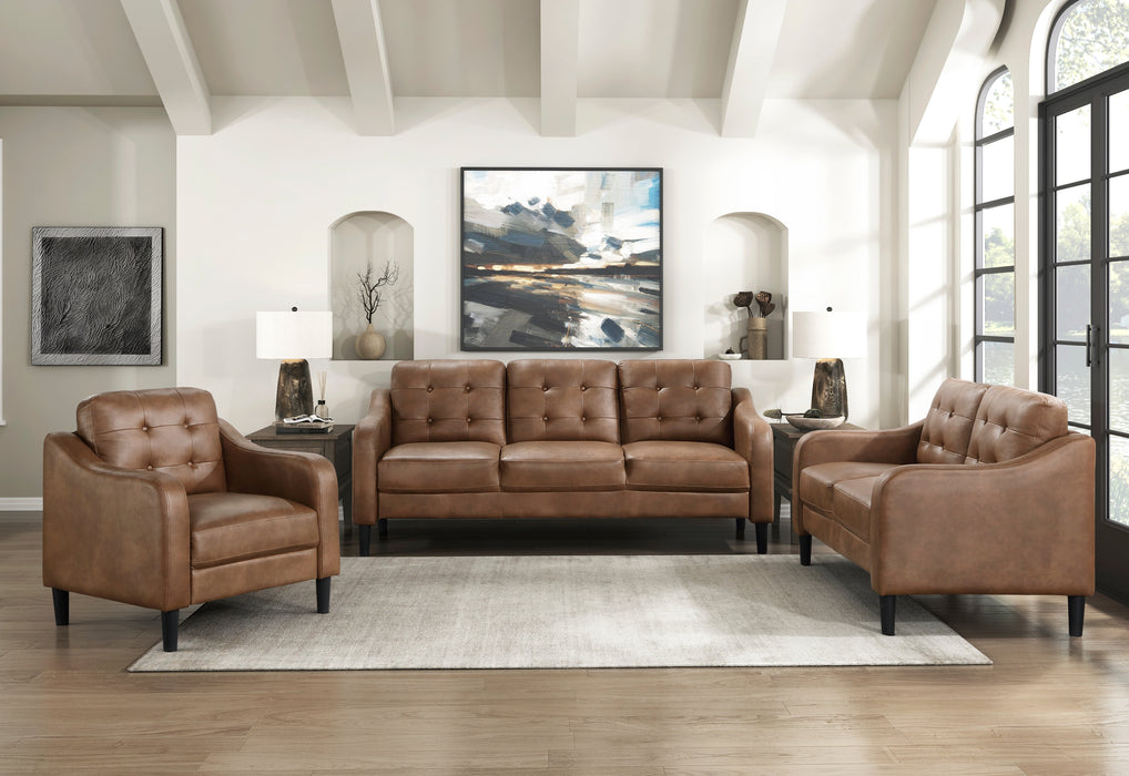 Mallory Loveseat in Brown - 9489BRW-2 - FAMSA Furniture (TX)