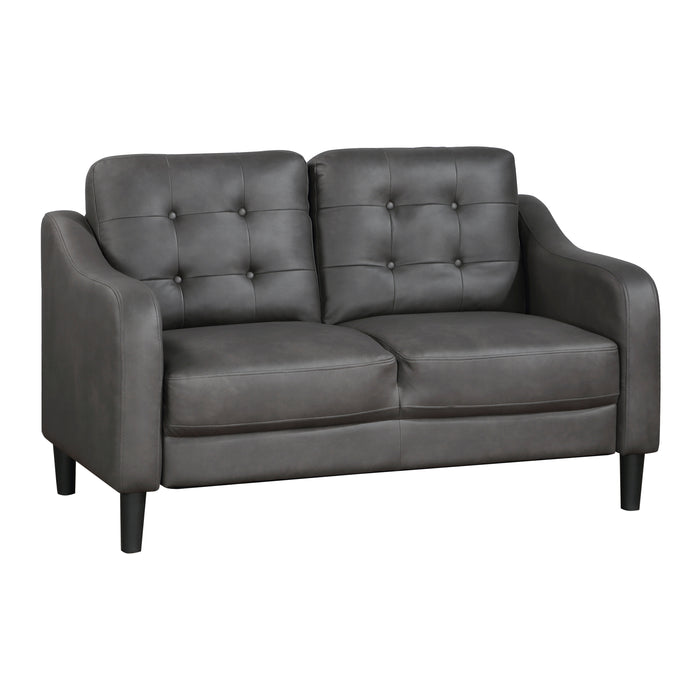 Mallory 2pc Set: Sofa, Love in Gray - 9489GRY*2 - FAMSA Furniture (TX)
