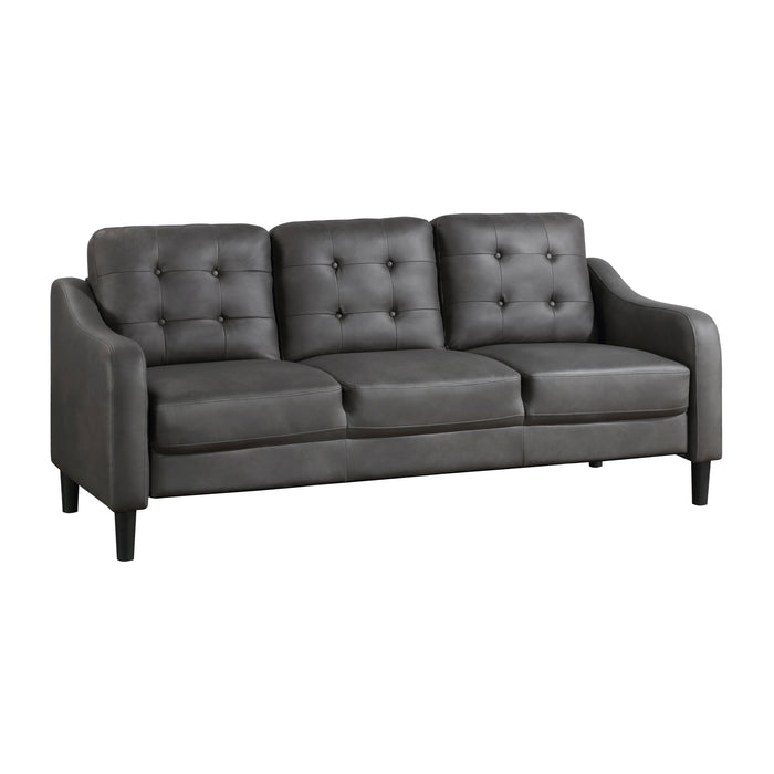 Mallory 2pc Set: Sofa, Love in Gray - 9489GRY*2 - FAMSA Furniture (TX)