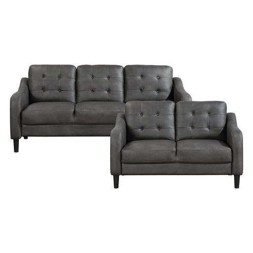 Mallory 2pc Set: Sofa, Love in Gray - 9489GRY*2 - FAMSA Furniture (TX)