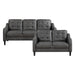 Mallory 2pc Set: Sofa, Love in Gray - 9489GRY*2 - FAMSA Furniture (TX)