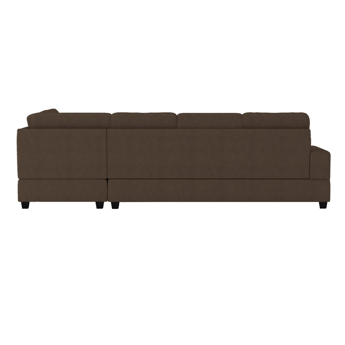 Maston 2-Piece Reversible Sectional with Drop-Down Cup Holders in Brown - 9507CHC*SC - FAMSA Furniture (TX)