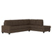 Maston 2-Piece Reversible Sectional with Drop-Down Cup Holders in Brown - 9507CHC*SC - FAMSA Furniture (TX)