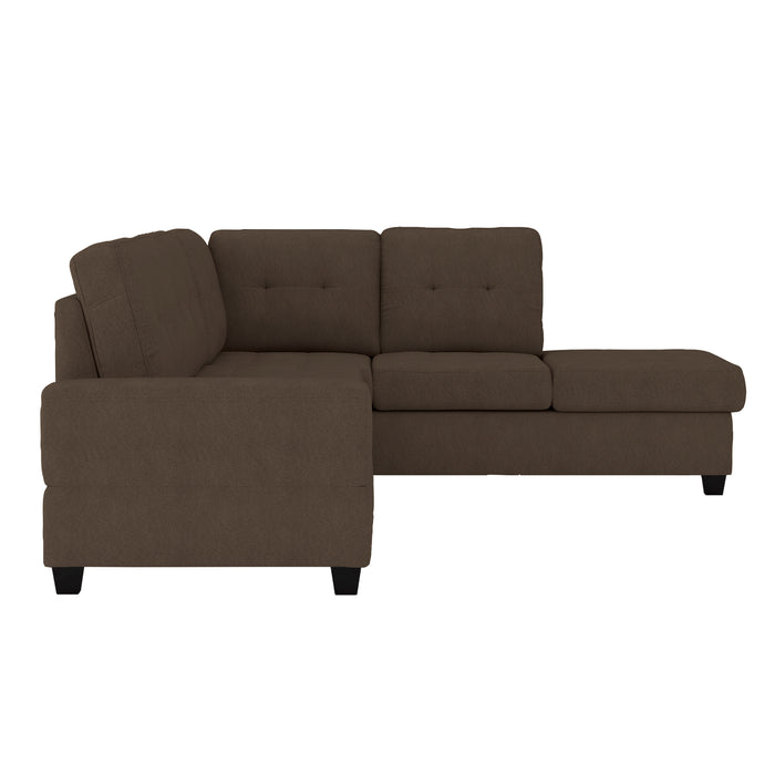Maston 2-Piece Reversible Sectional with Drop-Down Cup Holders in Brown - 9507CHC*SC - FAMSA Furniture (TX)