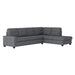 Maston 2-Piece Reversible Sectional with Drop-Down Cup Holders in Gray - 9507DGY*SC - FAMSA Furniture (TX)