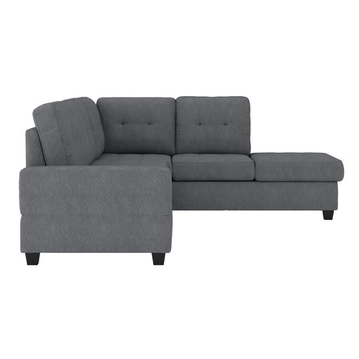 Maston 2-Piece Reversible Sectional with Drop-Down Cup Holders in Gray - 9507DGY*SC - FAMSA Furniture (TX)