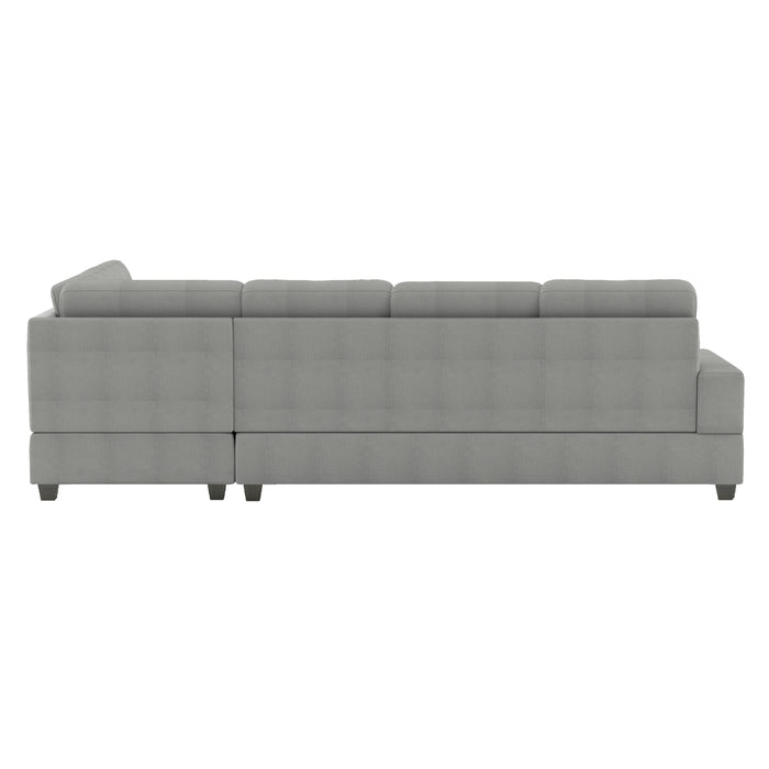 Maston 2-Piece Reversible Sectional with Drop-Down Cup Holders in Gray - 9507GRY*SC - FAMSA Furniture (TX)
