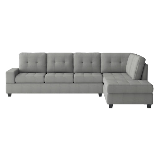 Maston 2-Piece Reversible Sectional with Drop-Down Cup Holders in Gray - 9507GRY*SC - FAMSA Furniture (TX)
