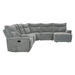 Tesoro 6-Piece Modular Reclining Sectional with Right Chaise in Gray - 9509DG*6LR5R - FAMSA Furniture (TX)