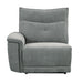 Tesoro (3)Power Double Reclining Loveseat with Center Console, Power Headrests and USB Ports in Gray - 9509DG-2CNPWH* - FAMSA Furniture (TX)