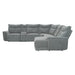 Tesoro 6-Piece Modular Reclining Sectional with Right Chaise in Gray - 9509DG*6LR5R - FAMSA Furniture (TX)