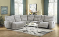 Tesoro 6-Piece Modular Reclining Sectional with Left Chaise in Gray - 9509MGY*65LRR - FAMSA Furniture (TX)