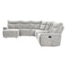Tesoro 6-Piece Modular Reclining Sectional with Left Chaise in Gray - 9509MGY*65LRR - FAMSA Furniture (TX)