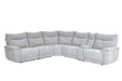 Tesoro 6-Piece Modular Power Reclining Sectional with Power Headrests and USB Ports in Gray - 9509MGY*6LRRRPWH - FAMSA Furniture (TX)