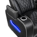 9516BLK-3PWH Power Double Reclining Sofa with Center Drop-Down Cup Holders, Power Headrests, Storage Arms(Top and Side), Cup holders and Reading Lights, Two Wireless Chargers, Charging Ports and LED Lighting image