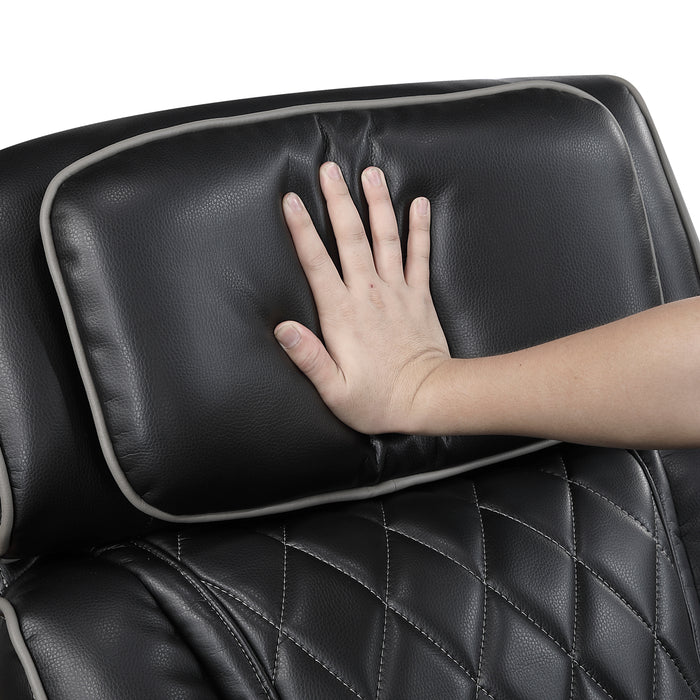 9516BLK-2PWH Power Double Reclining Love Seat with Center Console, Power Headrests, Storage Arms(Top and Side), Cup holders, Charging Ports and LED lighting image