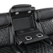 9516BLK-3PWH Power Double Reclining Sofa with Center Drop-Down Cup Holders, Power Headrests, Storage Arms(Top and Side), Cup holders and Reading Lights, Two Wireless Chargers, Charging Ports and LED Lighting image