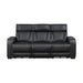 9516BLK-3PWH Power Double Reclining Sofa with Center Drop-Down Cup Holders, Power Headrests, Storage Arms(Top and Side), Cup holders and Reading Lights, Two Wireless Chargers, Charging Ports and LED Lighting image
