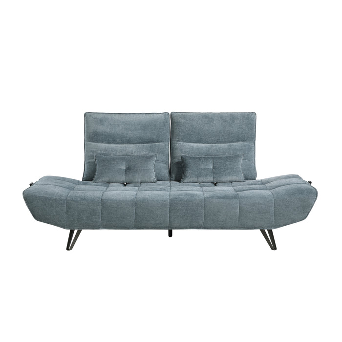 Quonsett Sofa with Power Adjustable Seat Depth and Manual Adjustable Headrests in Blue - 9556BUE-3PW - FAMSA Furniture (TX)