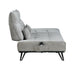 Quonsett Sofa with Power Adjustable Seat Depth and Manual Adjustable Headrests in Gray - 9556GRY-3PW - FAMSA Furniture (TX)