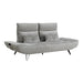 Quonsett Sofa with Power Adjustable Seat Depth and Manual Adjustable Headrests in Gray - 9556GRY-3PW - FAMSA Furniture (TX)