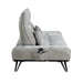 Quonsett Sofa with Power Adjustable Seat Depth and Manual Adjustable Headrests in Gray - 9556GRY-3PW - FAMSA Furniture (TX)