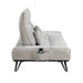 Quonsett Sofa with Power Adjustable Seat Depth and Manual Adjustable Headrests in Gray - 9556LGY-3PW - FAMSA Furniture (TX)