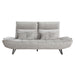 Quonsett Sofa with Power Adjustable Seat Depth and Manual Adjustable Headrests in Gray - 9556LGY-3PW - FAMSA Furniture (TX)