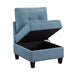 9557BUE-AC Armless Chair with Storage image