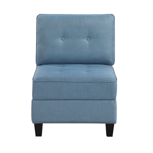 9557BUE-AC Armless Chair with Storage image