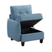9557BUE-C1A Reversible Chair with One Arm and Storage image
