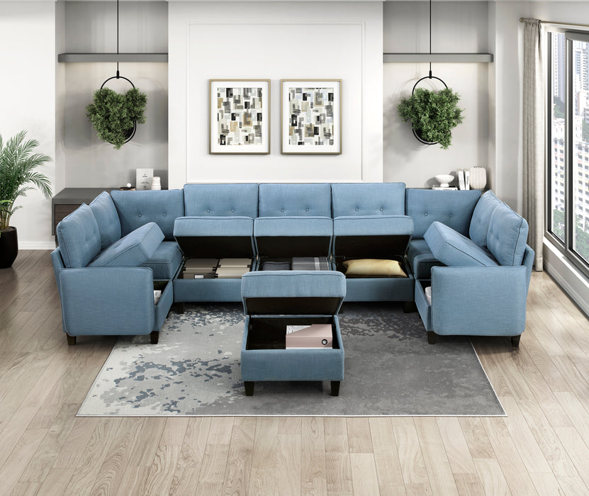 9557BUE-4 Ottoman with Storage image