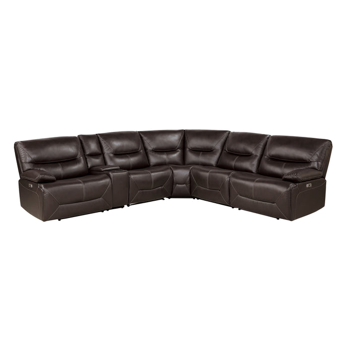 Dyersburg 6-Piece Power Reclining Sectional in Brown - 9579BRW*6LRRRPW - FAMSA Furniture (TX)